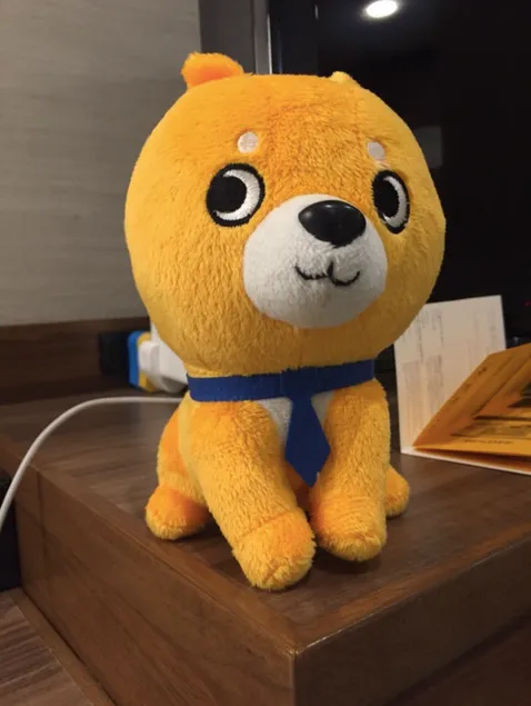 Nikkei mascot Denshiba the dog