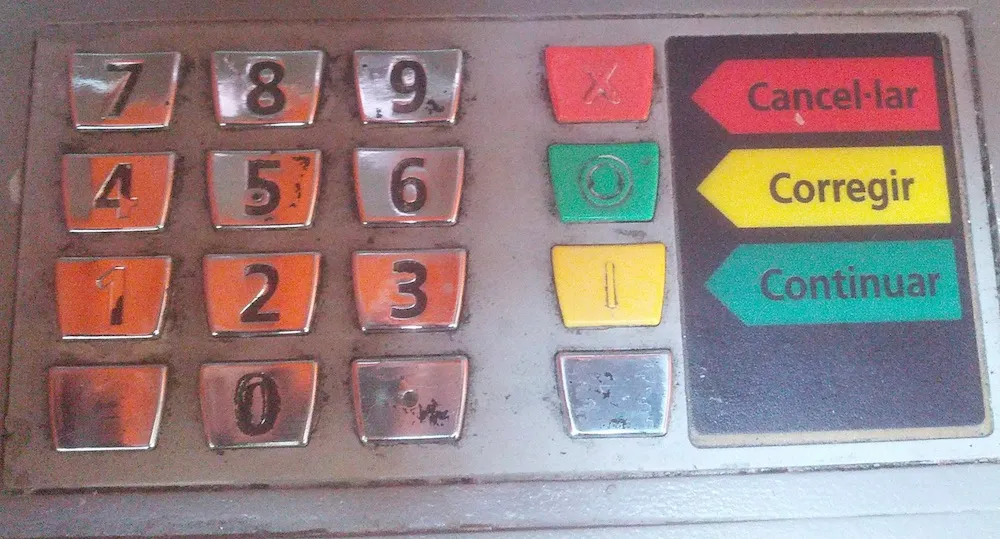 PIN keypad the wrong way up