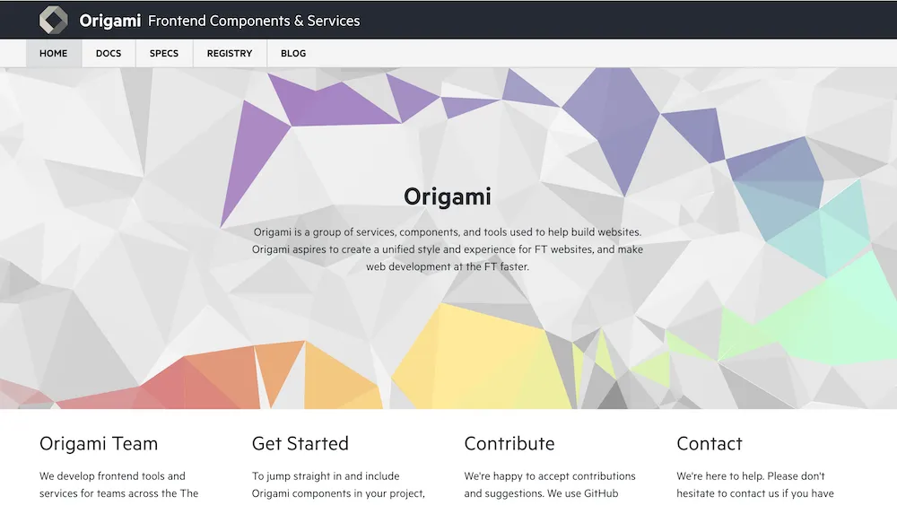 Origami website